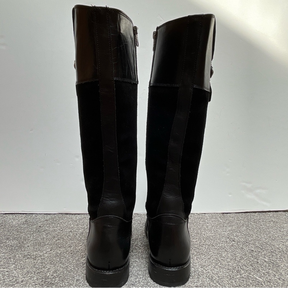 Frye Jayden Button Tall Black Leather/Suede Boots size 6.5B in EUC - Picture 6 of 16